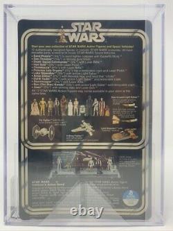 12 Back-A AFA 80 Luke Skywalker White Footer Stand Kenner Vintage Star Wars 1978
