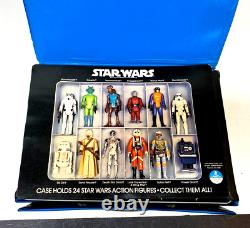 1978 Vintage Star Wars Mini Action Figure Collectors Case WithTrays Labels Inserts