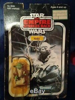1980 Kenner brown snake Yoda 41 back vintage Star Wars MOC empire strikes back