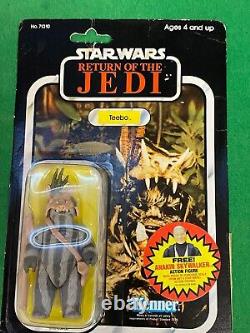 1984 Teebo Vintage Star Wars MOC 79 Back Ewok Factory Sealed Figure RTOJ Kenner