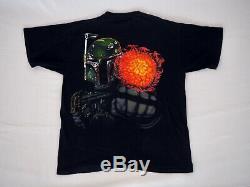 1990's Star Wars Tultex Vintage Black T-Shirt X-Large Graphic Tee, Boba Fett