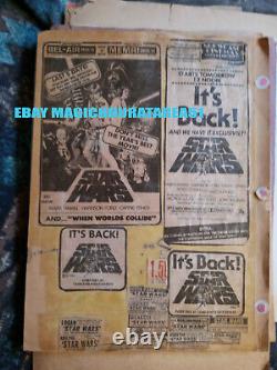 264 Vintage Star Wars Movie theater Newspaper Ad movie + 39 ticket stub Kenner