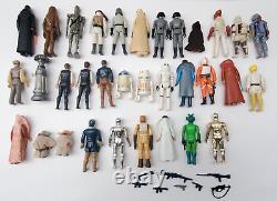33 Original Vintage Star Wars Action Figures Lot 1977 80s With Carrying Case