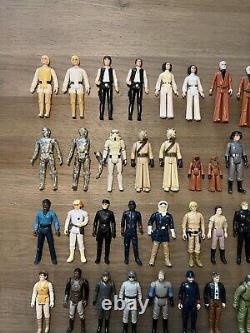 HUGE lot of 101 Vintage Star Wars figures 1977-83