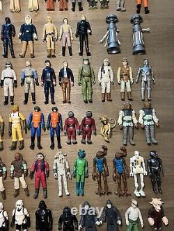 HUGE lot of 101 Vintage Star Wars figures 1977-83