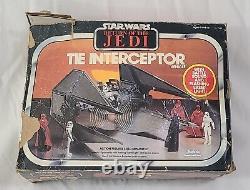 Imperial Tie Interceptor 100% Complete Star Wars ROTJ Vintage 1983 Kenner w Box