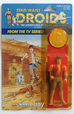 JANN TOSH Star Wars Droids MOC 1985 Kenner w Coin & Case