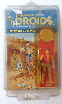 JANN TOSH Star Wars Droids MOC 1985 Kenner w Coin & Case