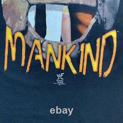 Mankind Wrestling WWF Vintage Shirt 2XL Black The Mask Mick Foley Stone Cold