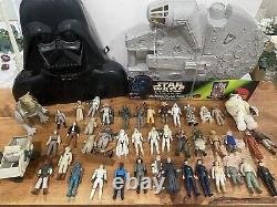 Nice Vintage Kenner STAR WARS LOT 40+ Figures Cases Accessories Misc Items