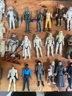 Nice Vintage Kenner STAR WARS LOT 40+ Figures Cases Accessories Misc Items