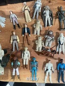 Nice Vintage Kenner STAR WARS LOT 40+ Figures Cases Accessories Misc Items