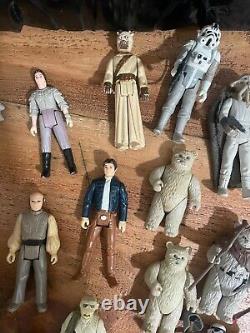 Nice Vintage Kenner STAR WARS LOT 40+ Figures Cases Accessories Misc Items