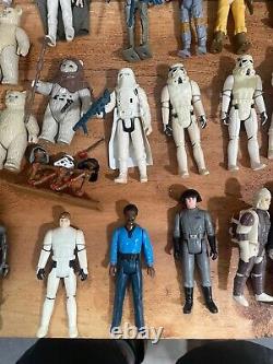 Nice Vintage Kenner STAR WARS LOT 40+ Figures Cases Accessories Misc Items