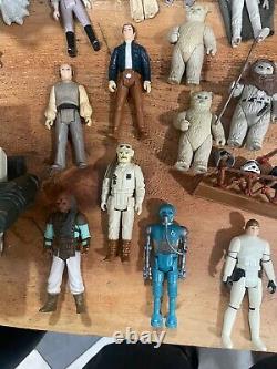 Nice Vintage Kenner STAR WARS LOT 40+ Figures Cases Accessories Misc Items