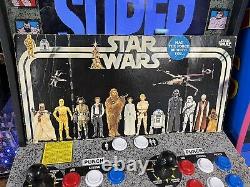 Original 1977 Kenner Star Wars Early Bird Kit Cardboard Background with 4 Stickers