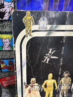 Original 1977 Kenner Star Wars Early Bird Kit Cardboard Background with 4 Stickers