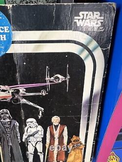 Original 1977 Kenner Star Wars Early Bird Kit Cardboard Background with 4 Stickers