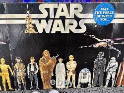 Original 1977 Kenner Star Wars Early Bird Kit Cardboard Background with 4 Stickers