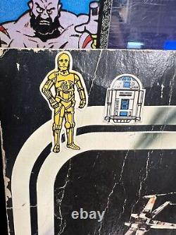 Original 1977 Kenner Star Wars Early Bird Kit Cardboard Background with 4 Stickers