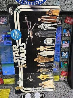 Original 1977 Kenner Star Wars Early Bird Kit Cardboard Background with 4 Stickers