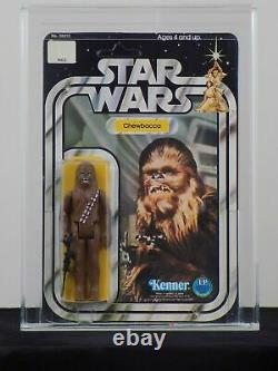 $RARE$ Unpunched Debut Vintage Kenner Star Wars AFA 85 Chewbacca 12 Back A Card