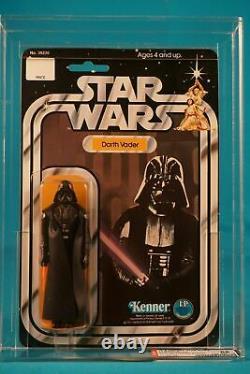 $RARE$ Vintage Kenner Star Wars AFA Full 85 Darth Vader 12 Back A Card SKU Debut
