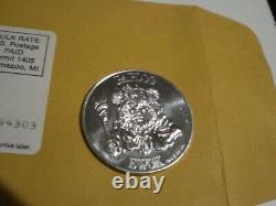 Rare 1984 Vintage Kenner Star Wars Mail-Away POTF PAPLOO EWOK Silver Coin/mailer