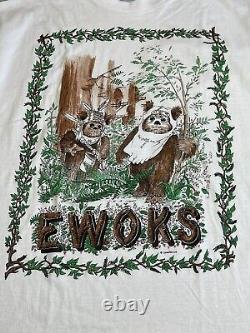 Rare Star Wars EWOKS Disney Character Fashions T-Shirt OSFA USA Single Stitch