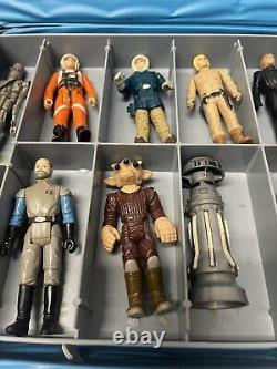 Star Wars 1970s Vintage Kenner LOT of 15 action figures and travel case- RARE