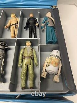 Star Wars 1970s Vintage Kenner LOT of 15 action figures and travel case- RARE