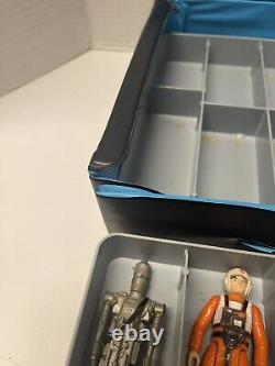 Star Wars 1970s Vintage Kenner LOT of 15 action figures and travel case- RARE