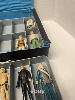 Star Wars 1970s Vintage Kenner LOT of 15 action figures and travel case- RARE