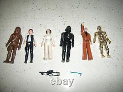 Star Wars 1977 Vintage Original First 12 Kenner Action Figure Lot-Luke, Vader++