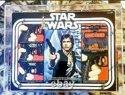 Star Wars Kenner vintage Han solo Laser Pistol AFA 80 1978 Blaster