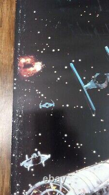 Star Wars Millennium Falcon Death Star 1991 Poster 24 X 36 Vintage Original