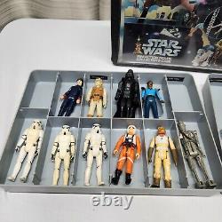 Star Wars Vintage 1977 Mini Action Figure Collector Case Figures, Some Accessory