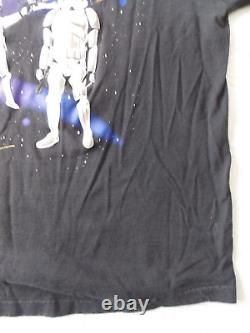 Star Wars Vintage 90's Stormtrooper Puffy Graphics Keehn Scenes T Shirt Size XL