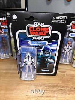 Star Wars Vintage Collection Clone Wars Figure Lot (Maul, Mandalorian, Clones)
