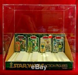Star Wars Vintage Kenner 12/20 back Carded Figure Counter Shop Display with Case