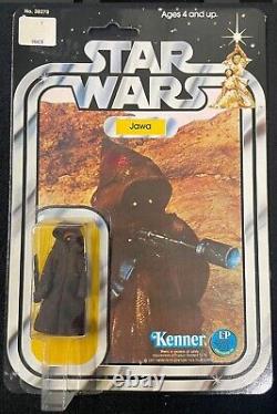 Star Wars Vintage Kenner MOC Jawa 12 Back Clear Bubble 1978