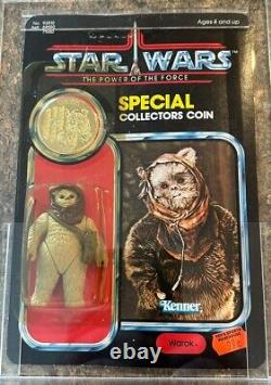 Star Wars Vintage Warok The Ewok 1985 Moc Power Of The Force Kenner