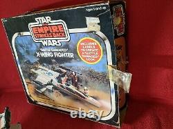Star Wars Vintage X-Wing Fighter with box WORKS 1981 BD COMPLETE Kenner xwing