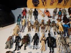 Star Wars action figures lot vintage 1977-1983 + 2 Darth Vader carrying cases