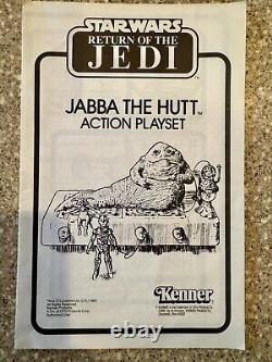 Star Wars vintage Jabba the Hut Action Playset (COMPLETE) 1983 Kenner