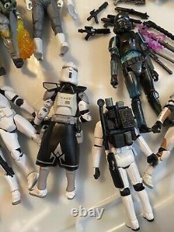 Star wars action figure lot hasbro vintage clone trooper vader boba fett pilot