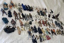 Star wars lot of 74 action figures all kinds 1995-2002 vintage