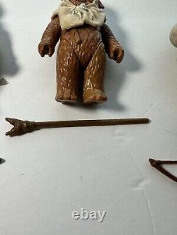 VINTAGE KENNER Star Wars Ewoks 80's Figures Lot Of 8 Complete Original Weapons