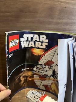 VINTAGE LEGO STAR WARS SET #7931 T-6 JEDI SHUTTLE, ALL MINI-FIGS, With INSTRUCTION