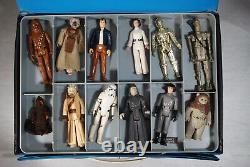 VINTAGE STAR WARS 24 ACTION FIGURES + WEAPONS + COLLECTOR'S CASE KENNER lot
